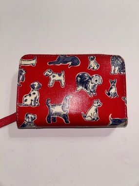 Cath Kidston Red Dog Print Zip Wallet